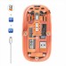 Mouse Nou M233, 1600dpi, 5 Butoane, Indicator Nivel Baterie, Transparent, Portocaliu, Wireless + Bluetooth Mouse Nou M233, 1600dpi, 5 Butoane, Indicator Nivel Baterie, Transparent, Portocaliu, Wireless + Bluetooth